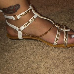 Charlotte Russe gold chain sandals